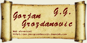 Gorjan Grozdanović vizit kartica